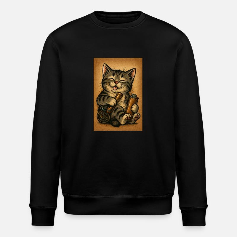 Vibrations élevées pour les chats - Sweat bio ROLLER Stanley/Stella Unisexe - noir