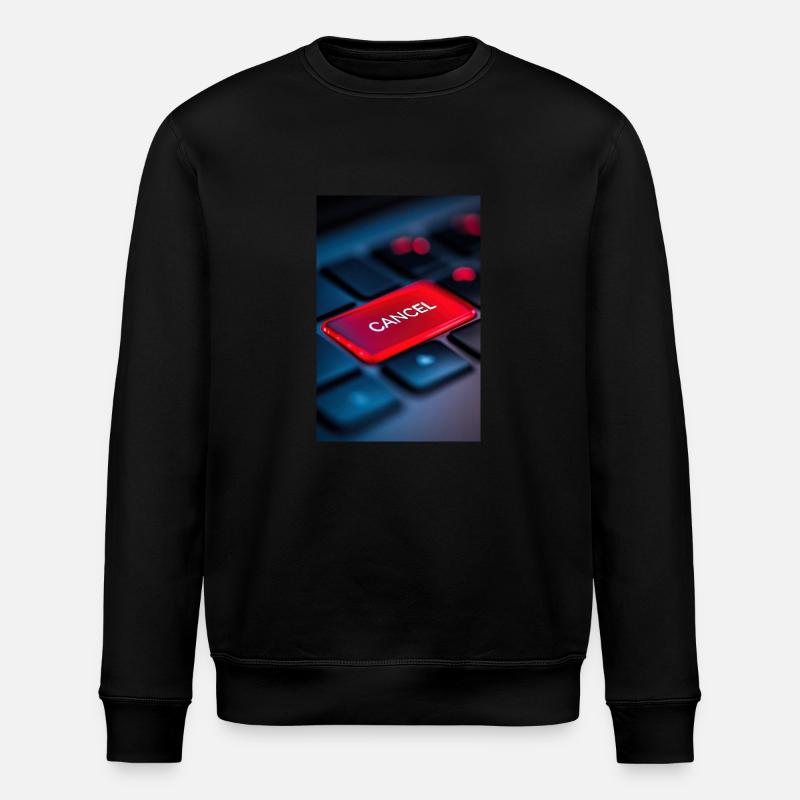 Red Cancel Key Highlight - Stanley/Stella ROLLER Unisex Organic Sweatshirt - black