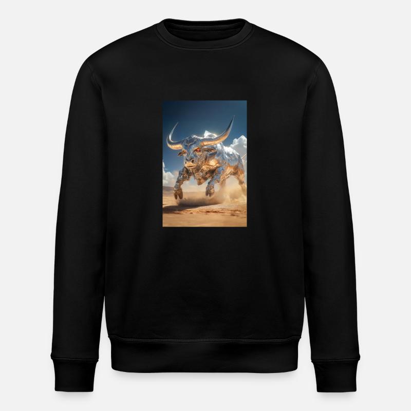 Chrome Bull Power Charge - Stanley/Stella Unisex Bio-Sweatshirt ROLLER - Schwarz