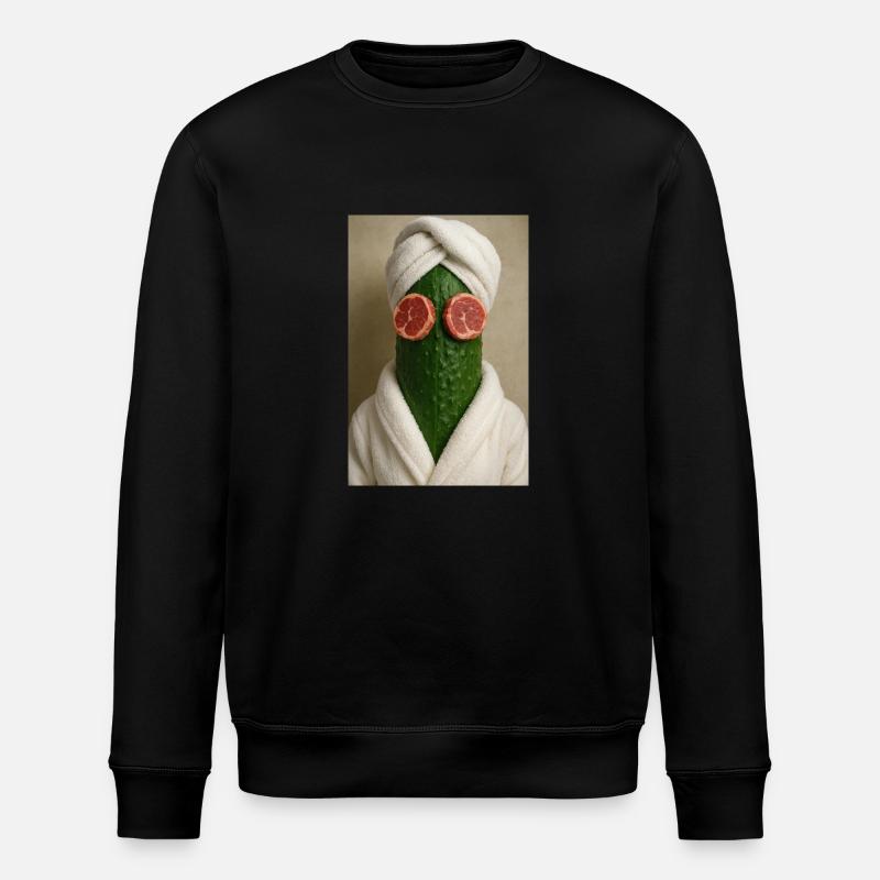 Cucumber Spa Day Gone Wrong - Stanley/Stella ROLLER Unisex Organic Sweatshirt - black