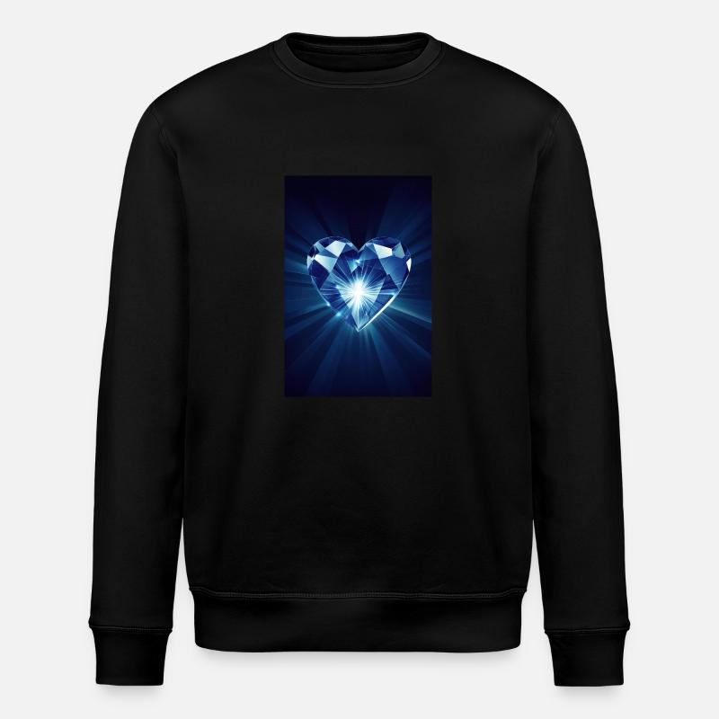 Coeur de diamant brillant - Sweat bio ROLLER Stanley/Stella Unisexe - noir