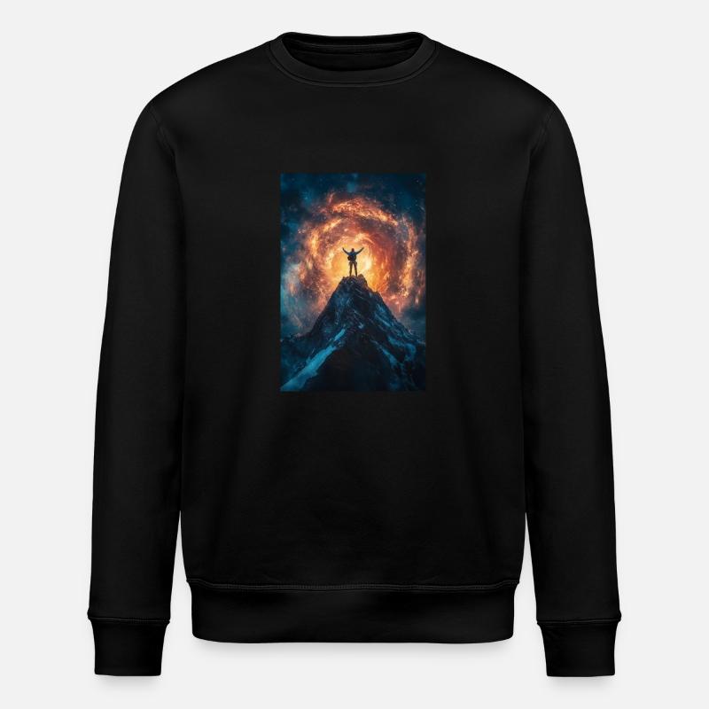 Unter kosmischem Feuer - Stanley/Stella Unisex Bio-Sweatshirt ROLLER - Schwarz