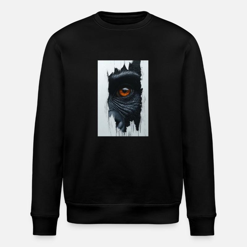 Piercing Primal Gaze - Stanley/Stella ROLLER Unisex Organic Sweatshirt - black