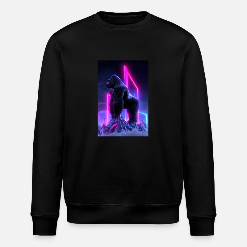 Neon Gorilla Overdrive - Stanley/Stella ROLLER Unisex Organic Sweatshirt - black