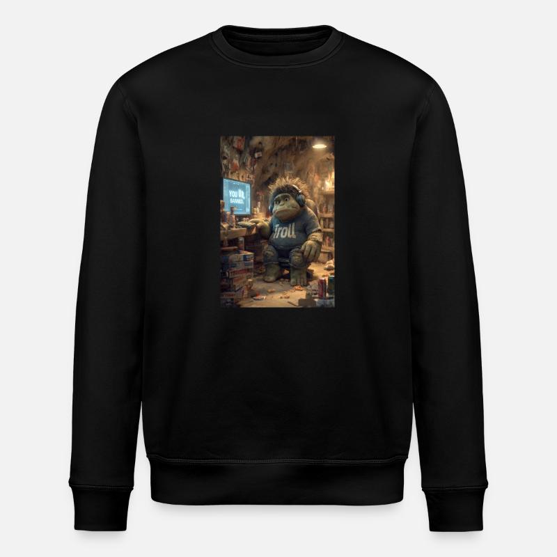 Internet Troll Gets Banned - Stanley/Stella ROLLER Unisex Organic Sweatshirt - black