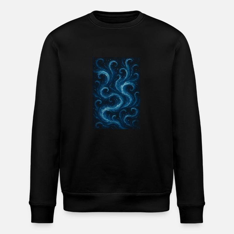 Vortex d’eau bleue - Sweat bio ROLLER Stanley/Stella Unisexe - noir