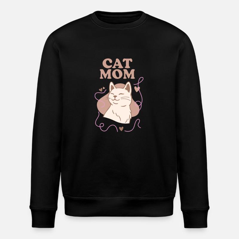 Cat Mom - Stanley/Stella Unisex Bio-Sweatshirt ROLLER - Schwarz