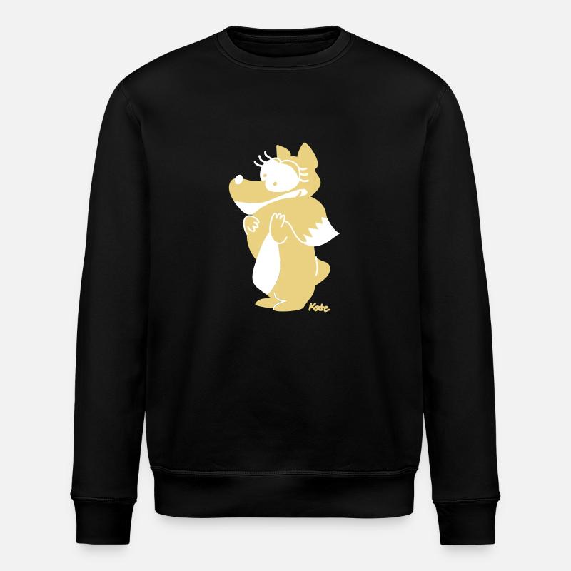Fuchs (farbig) - Stanley/Stella Unisex Bio-Sweatshirt ROLLER - Schwarz