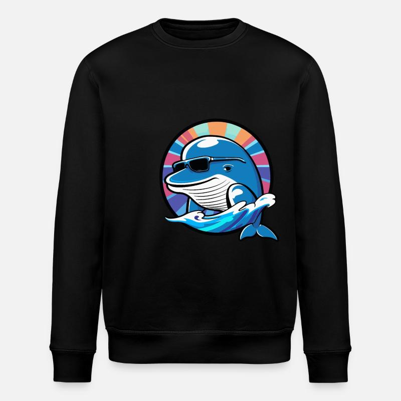 Wal Cool Comic - Stanley/Stella Unisex Bio-Sweatshirt ROLLER - Schwarz