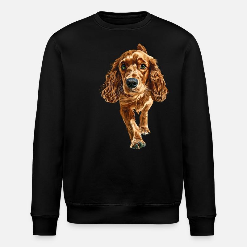 Cocker Spaniel - Stanley/Stella Unisex Bio-Sweatshirt ROLLER - Schwarz