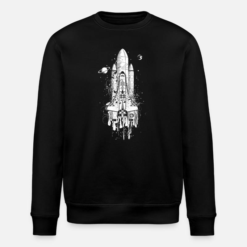 imaginative rocket - Stanley/Stella ROLLER Unisex Organic Sweatshirt - black