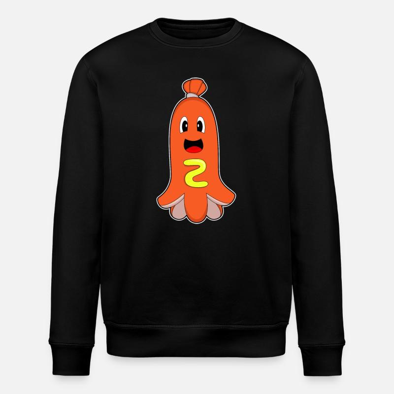 Krake Hotdog - Stanley/Stella Unisex Bio-Sweatshirt ROLLER - Schwarz
