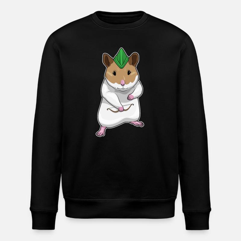 Hamster Bogenschütze Bogen - Stanley/Stella Unisex Bio-Sweatshirt ROLLER - Schwarz