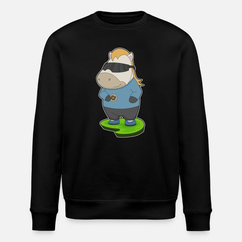 Pferd Donut - Stanley/Stella Unisex Bio-Sweatshirt ROLLER - Schwarz
