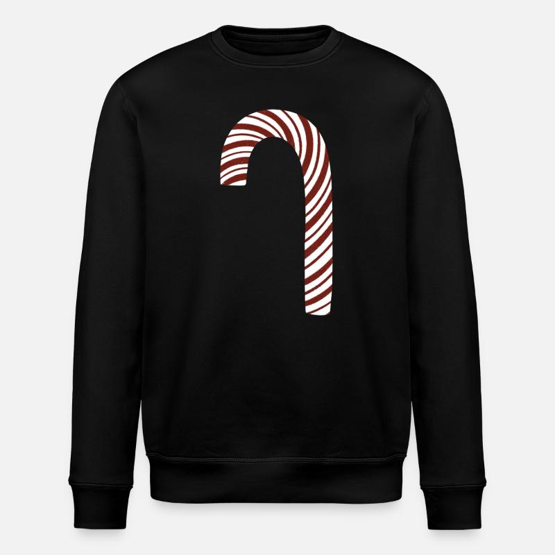 Candy Cane - Stanley/Stella ROLLER Unisex Organic Sweatshirt - black