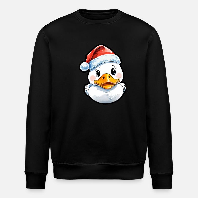 Dessin de Noël de canard - Sweat bio ROLLER Stanley/Stella Unisexe - noir