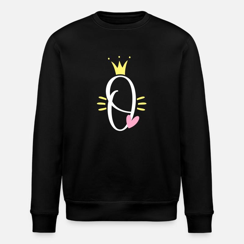Buchstabe O Anfangsbuchstabe Krone - Stanley/Stella Unisex Bio-Sweatshirt ROLLER - Schwarz