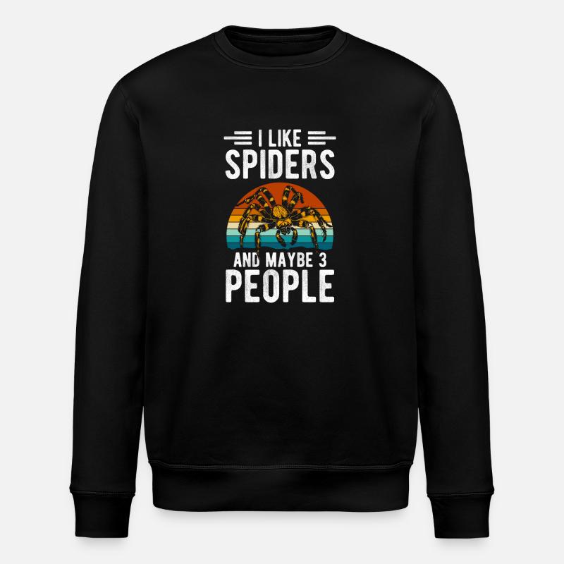 Spider Crawling Tarantula Bite - Stanley/Stella ROLLER Unisex Organic Sweatshirt - black