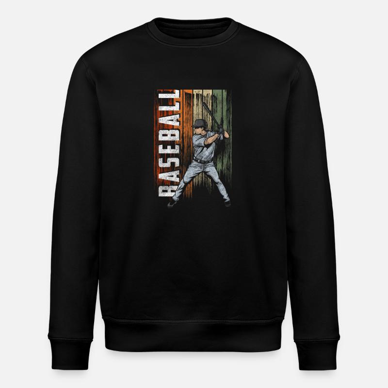 Baseball Ball Spieler Pitchen - Stanley/Stella Unisex Bio-Sweatshirt ROLLER - Schwarz