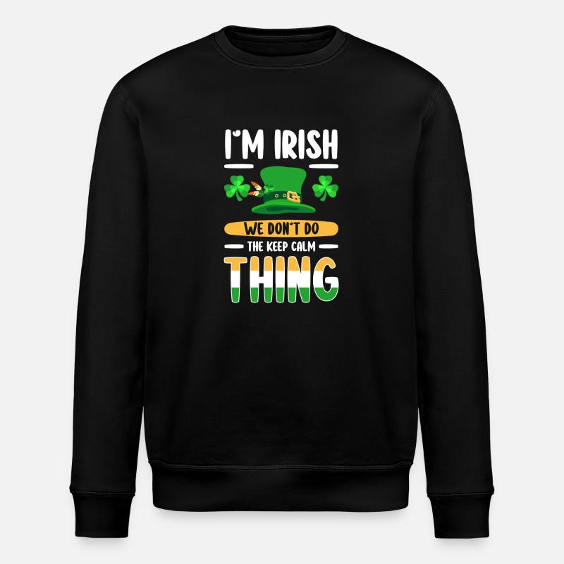 Irish Pub Gold Celtic - Stanley/Stella ROLLER Unisex Organic Sweatshirt - black
