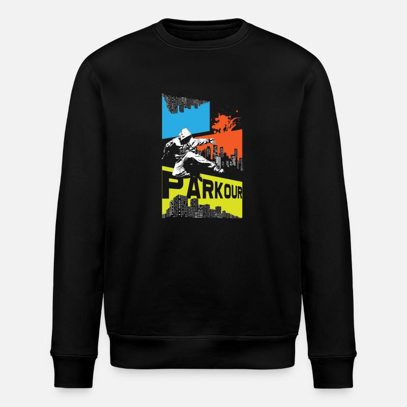 Parkour Traceur - Sweat bio ROLLER Stanley/Stella Unisexe - noir