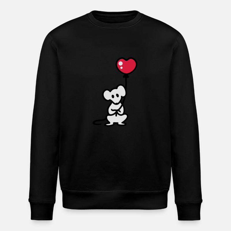 Maus + Ballon - Stanley/Stella Unisex Bio-Sweatshirt ROLLER - Schwarz