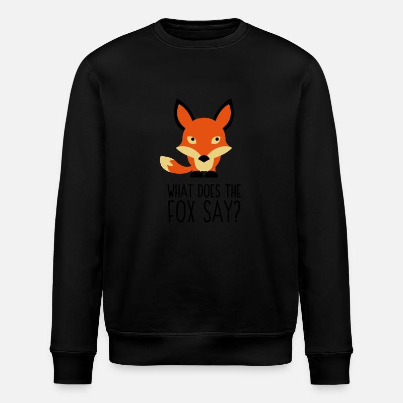 Was hat der Fuchs gesagt? - Stanley/Stella Unisex Bio-Sweatshirt ROLLER - Schwarz