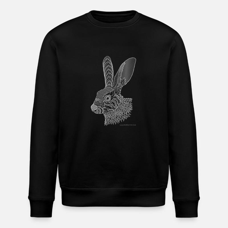 Hare - Stanley/Stella ROLLER Unisex Organic Sweatshirt - black