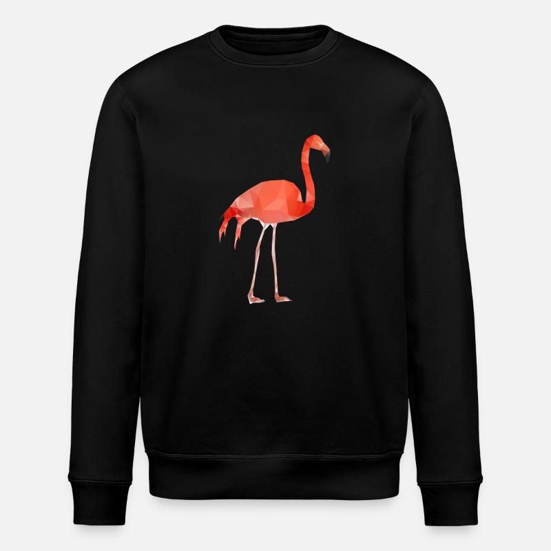 Flamingo Low Poly - Stanley/Stella Unisex Bio-Sweatshirt ROLLER - Schwarz