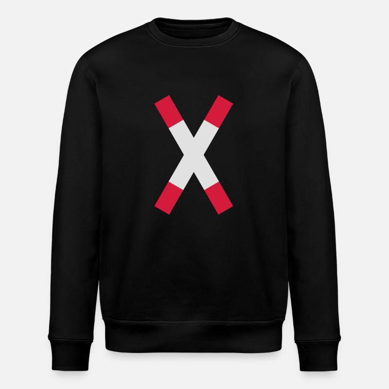 Andreaskreuz - Stanley/Stella Unisex Bio-Sweatshirt ROLLER - Schwarz