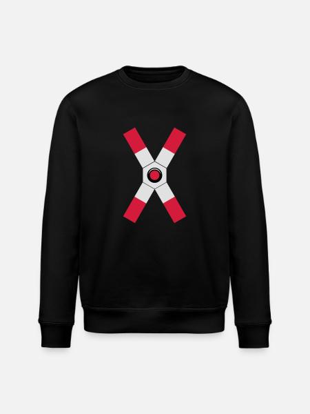 Andreaskreuz Warnlicht - Stanley/Stella Unisex Bio-Sweatshirt ROLLER - Schwarz