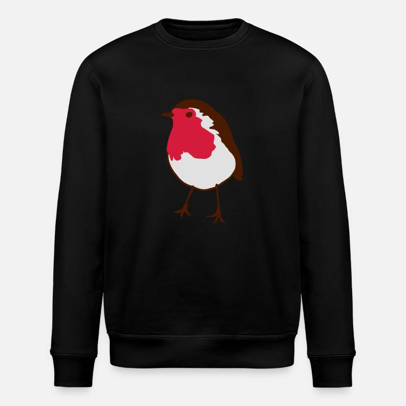 Rotkehlchen robin - Stanley/Stella Unisex Bio-Sweatshirt ROLLER - Schwarz