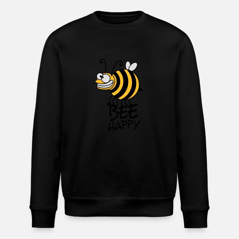 Abeille abeille fou épais heureux - Sweat bio ROLLER Stanley/Stella Unisexe - noir