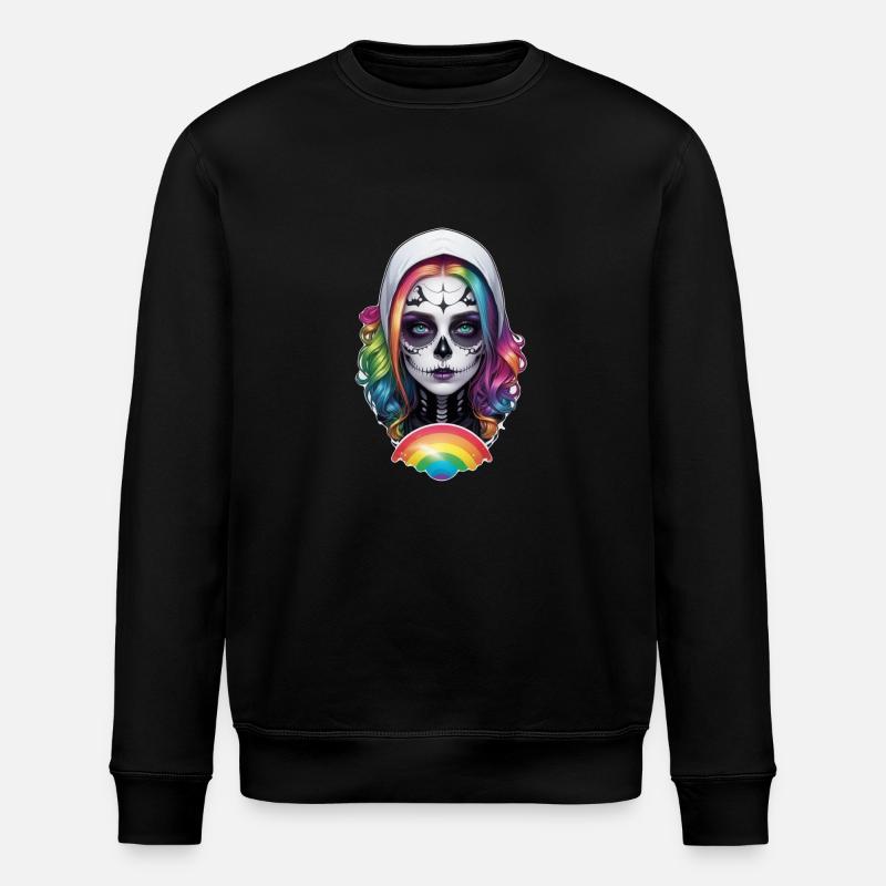 Halloween - Rock & Regenbogen - Stanley/Stella Unisex Bio-Sweatshirt ROLLER - Schwarz