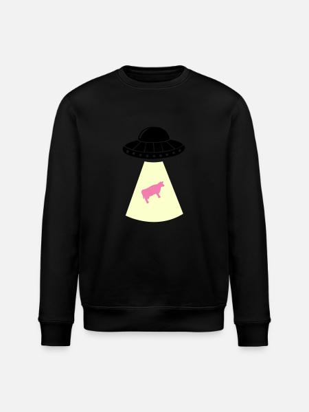 UFO Cow - Stanley/Stella ROLLER Unisex Organic Sweatshirt - black