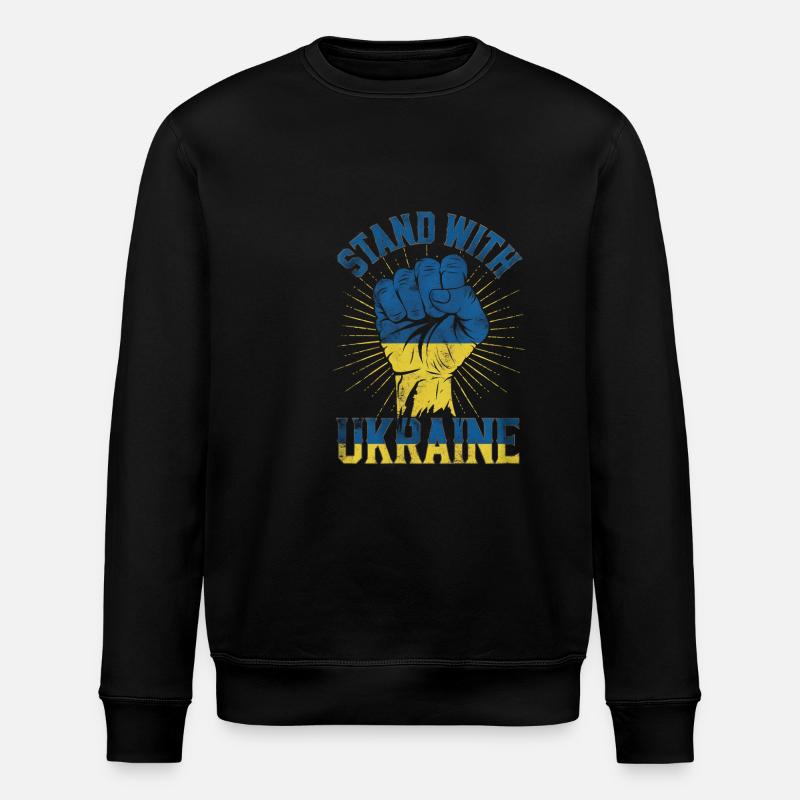Support for Ukraine - Stanley/Stella ROLLER Unisex Organic Sweatshirt - black