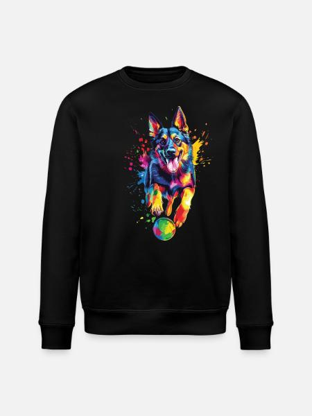 Deutscher Schäferhund - Stanley/Stella Unisex Bio-Sweatshirt ROLLER - Schwarz