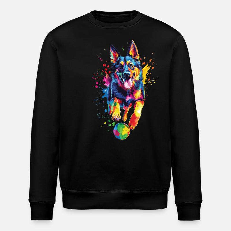 Deutscher Schäferhund - Stanley/Stella Unisex Bio-Sweatshirt ROLLER - Schwarz