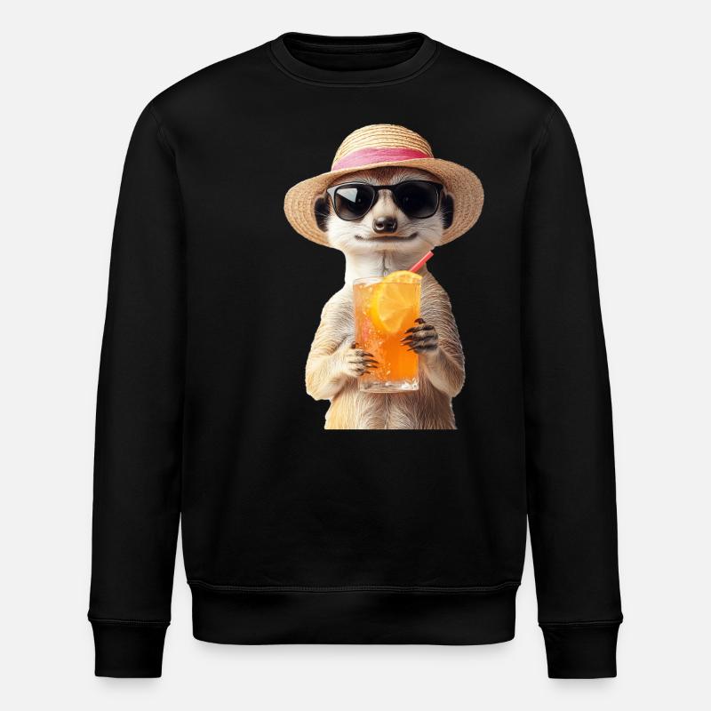 Erdmännchen - Stanley/Stella Unisex Bio-Sweatshirt ROLLER - Schwarz
