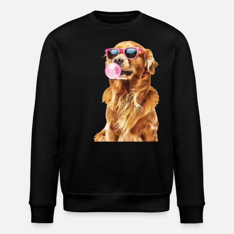 Golden Retriever - Stanley/Stella Unisex Bio-Sweatshirt ROLLER - Schwarz