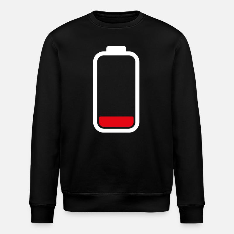 LOW BATTERY - White - Stanley/Stella Unisex Bio-Sweatshirt ROLLER - Schwarz