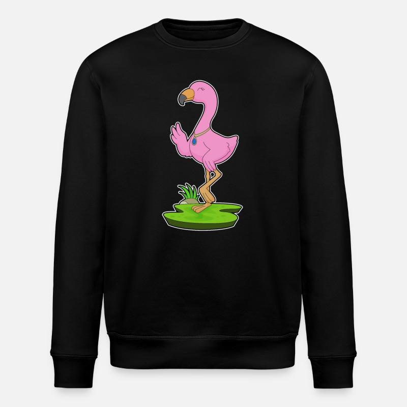 Flamingo Halskette - Stanley/Stella Unisex Bio-Sweatshirt ROLLER - Schwarz
