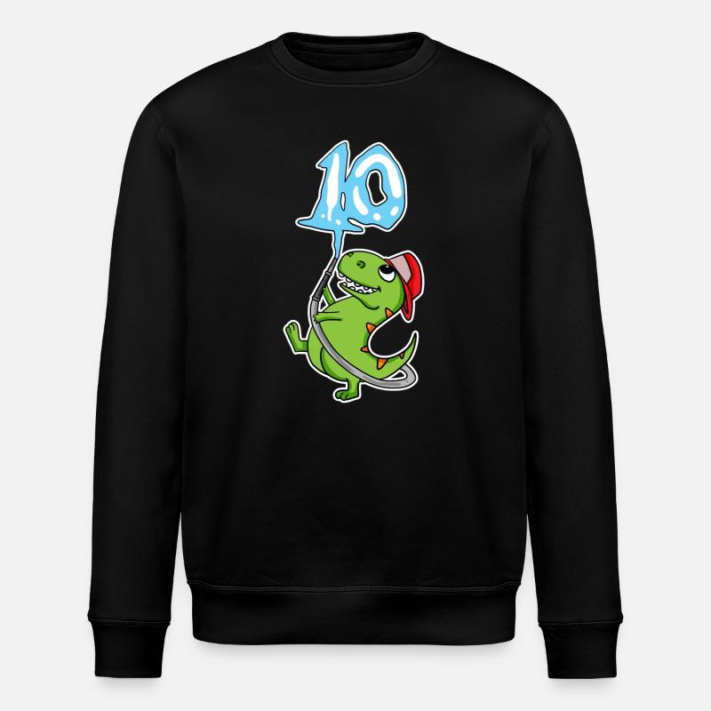 Dinosaure du 10e anniversaire - Sweat bio ROLLER Stanley/Stella Unisexe - noir