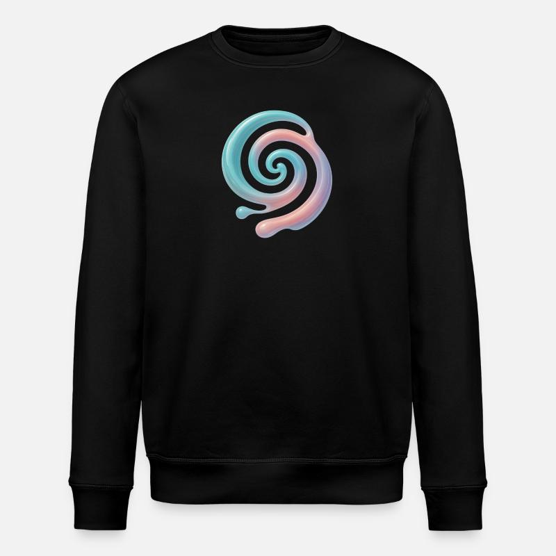 3D Spirale Pastell - Stanley/Stella Unisex Bio-Sweatshirt ROLLER - Schwarz