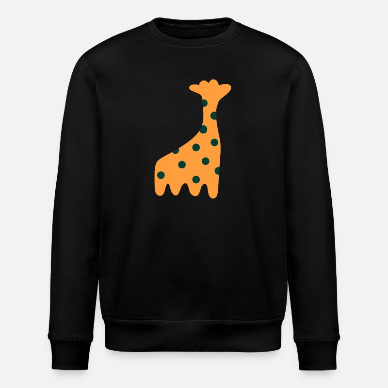 Cute Orange Giraffe - Stanley/Stella ROLLER Unisex Organic Sweatshirt - black