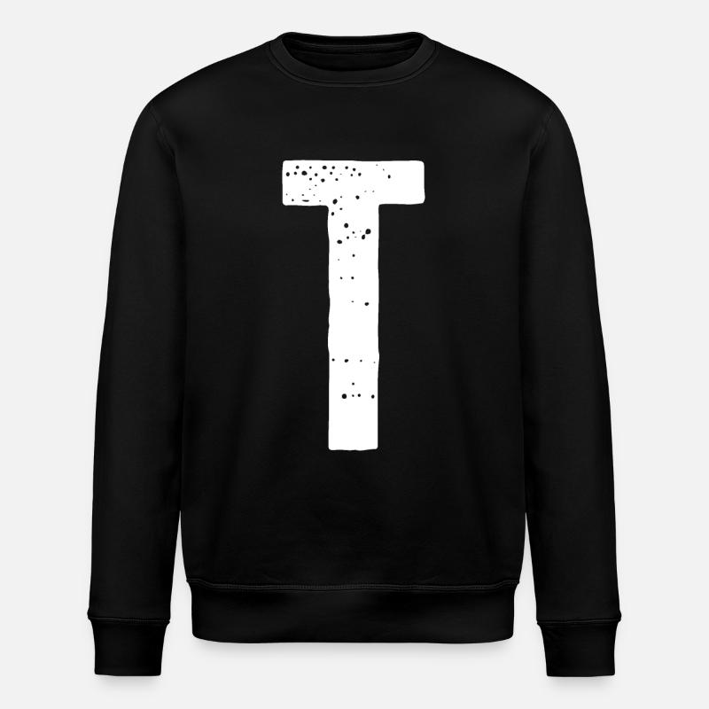 T Letter - Stanley/Stella ROLLER Unisex Organic Sweatshirt - black
