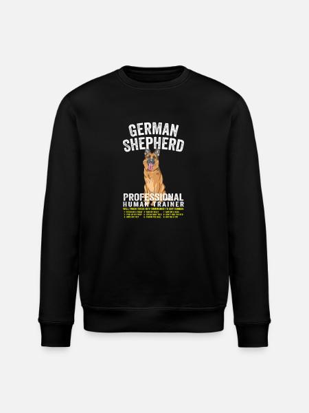 German Shepherd Professional Human Trainer - Stanley/Stella ROLLER Unisex Organic Sweatshirt - black