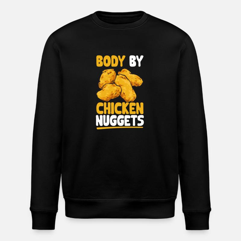 Chicken Nugget Lover Chicken Nuggets - Stanley/Stella ROLLER Unisex Organic Sweatshirt - black