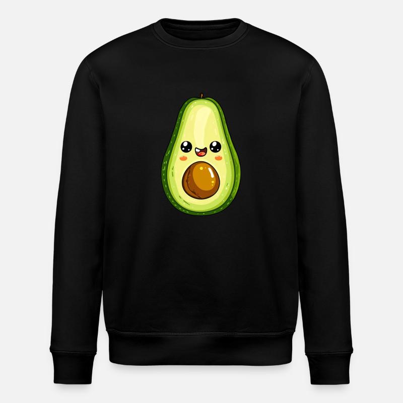 Avocat sucré avec visage - Sweat bio ROLLER Stanley/Stella Unisexe - noir