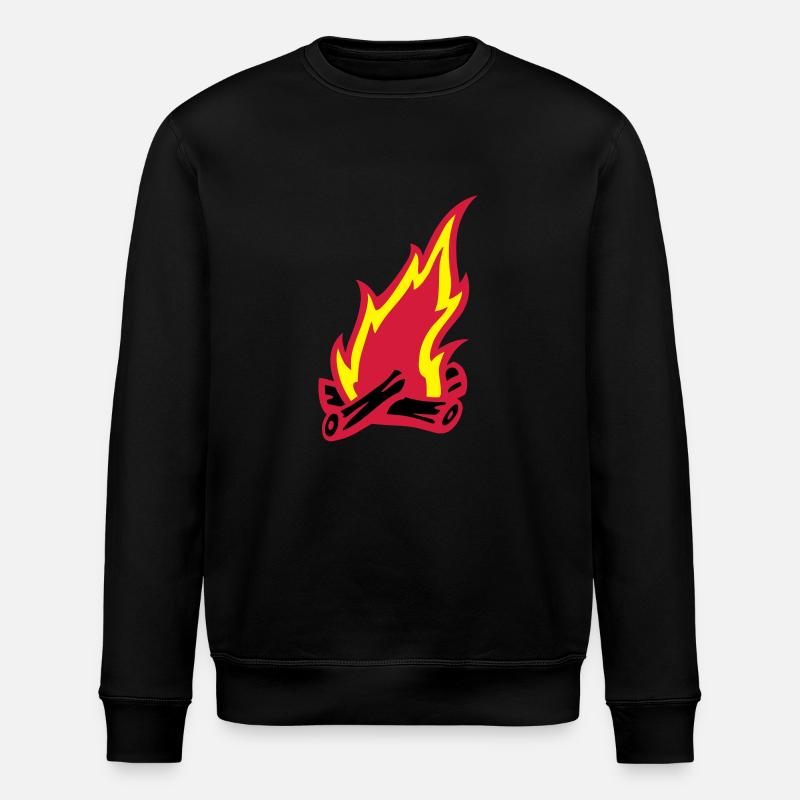 lagerfeuer_3c - Stanley/Stella Unisex Bio-Sweatshirt ROLLER - Schwarz
